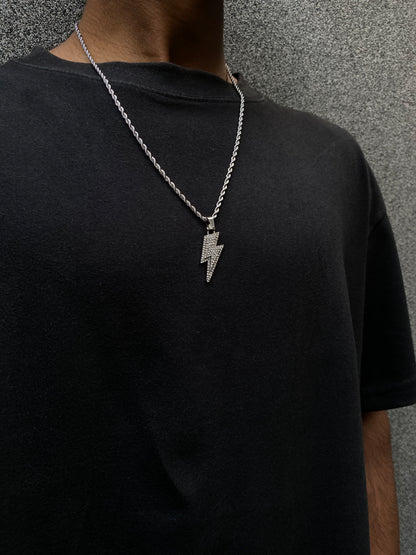 LIGHTNING BOLT ICED OUT PENDANT