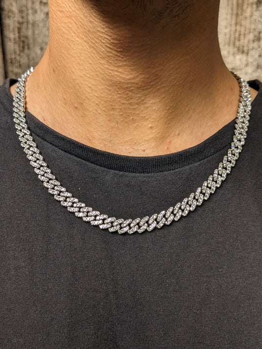 MIAMI PRONG ICED OUT CHAIN 8MM