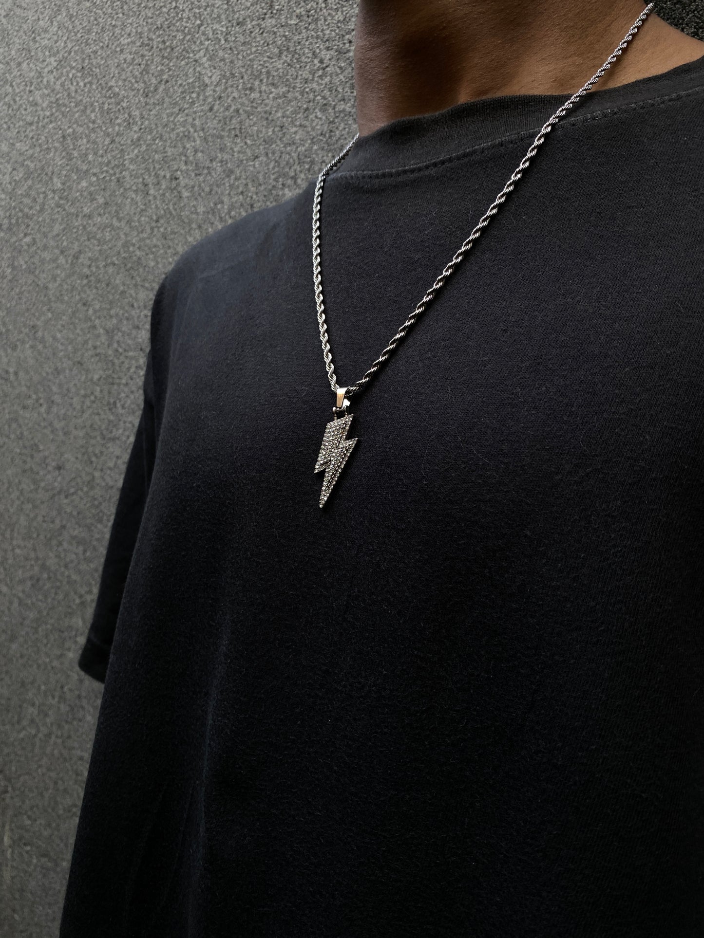 LIGHTNING BOLT ICED OUT PENDANT