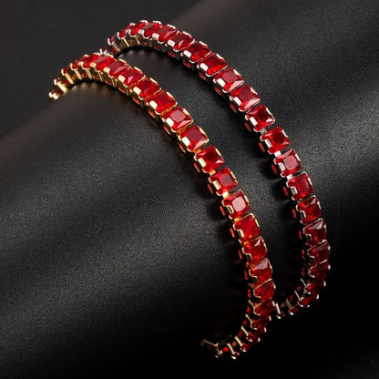 RED RUBY TENNIS BRACELET 5MM